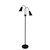 Walter Black and Chrome Flexible Neck Twin Floor Lamp-1