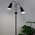 Walter Black and Chrome Flexible Neck Twin Floor Lamp-2