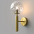 Possum Aged Brass Round Blown Glass Wall Lamp-1