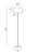 Deborah Blue and Black Minimalist Floor Lamp-1