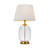 Pearl Ivory Clear Glass Table Lamp