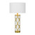Villa Perfect White Gold Patterned Table Lamp