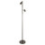 Dora Twin Light Adjustable Antique Brass Floor Lamp