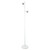 Dora Twin Light Adjustable White Floor Lamp