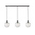 Legarda 3 Light Clear Glass Round Ball Pendant