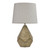 Liona Ivory and Gold Geometric Table Lamp