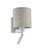 Belinda Flaxen Shade White Bedside Wall Light