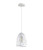 Elgar White Metal Cage Pendant Light