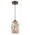 Mosaic Dark Stone Blown Glass Pendant