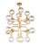 Helena 16 Light Gold Abstract Pendant Chandelier