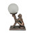 Sitting Woman Bronze Art Deco Table Lamp