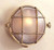 Scarborough Brass Round Outdoor Bunker Wall Light-1