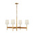 Elle Brass and Dark Rattan Pendant Chandelier