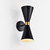Caroline Black Up and Down Cone Wall Light-1