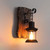 Eve Wooden Lantern Rustic Wall Light-2