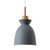 Kellie Wood Top Grey Bell Pendant Light