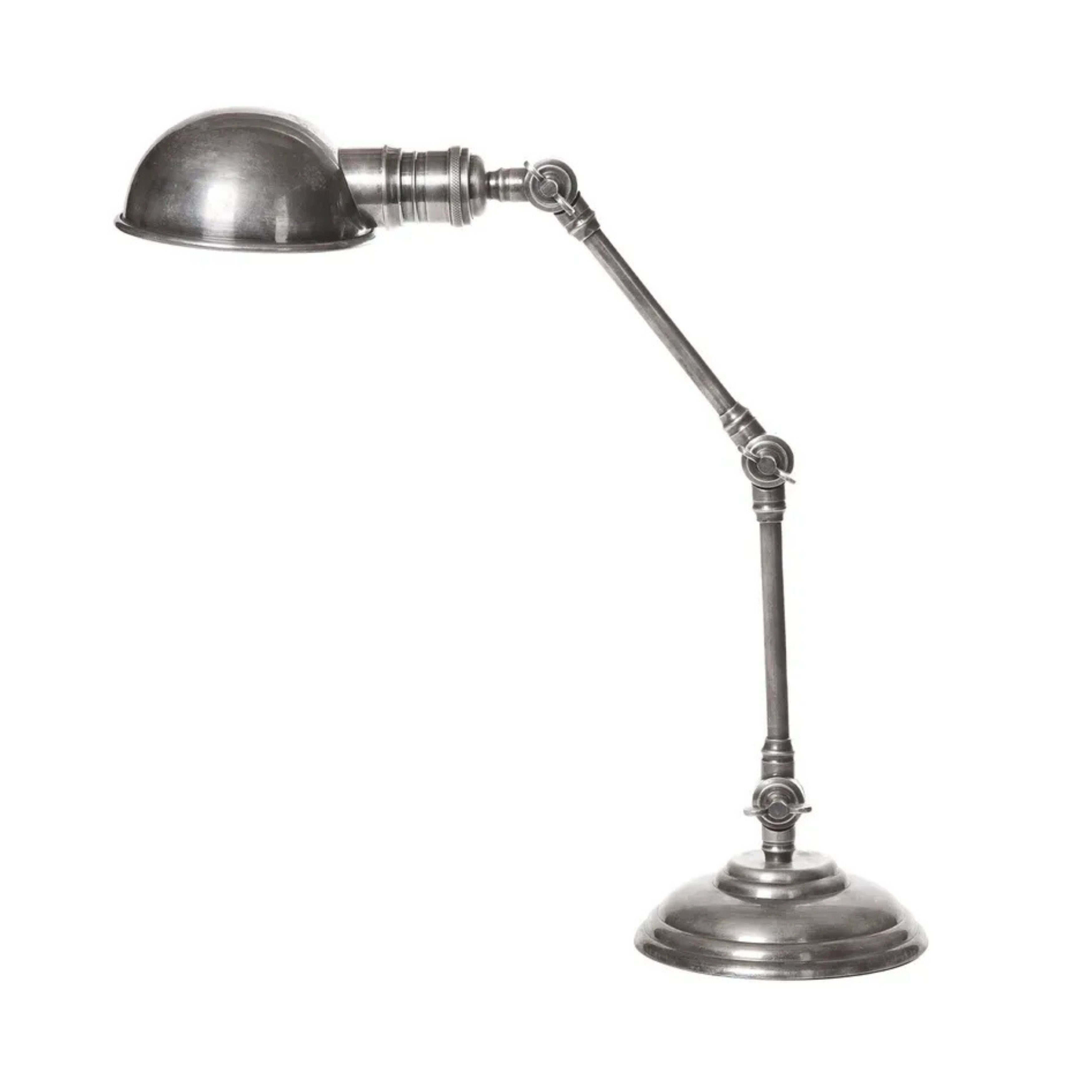 Stamford Antique Silver Adjustable Desk Lamp - Zest Lighting