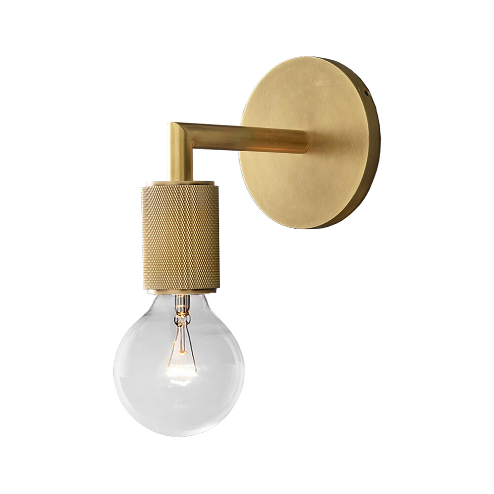 Misty Exposed Bulb Brass Wall Light