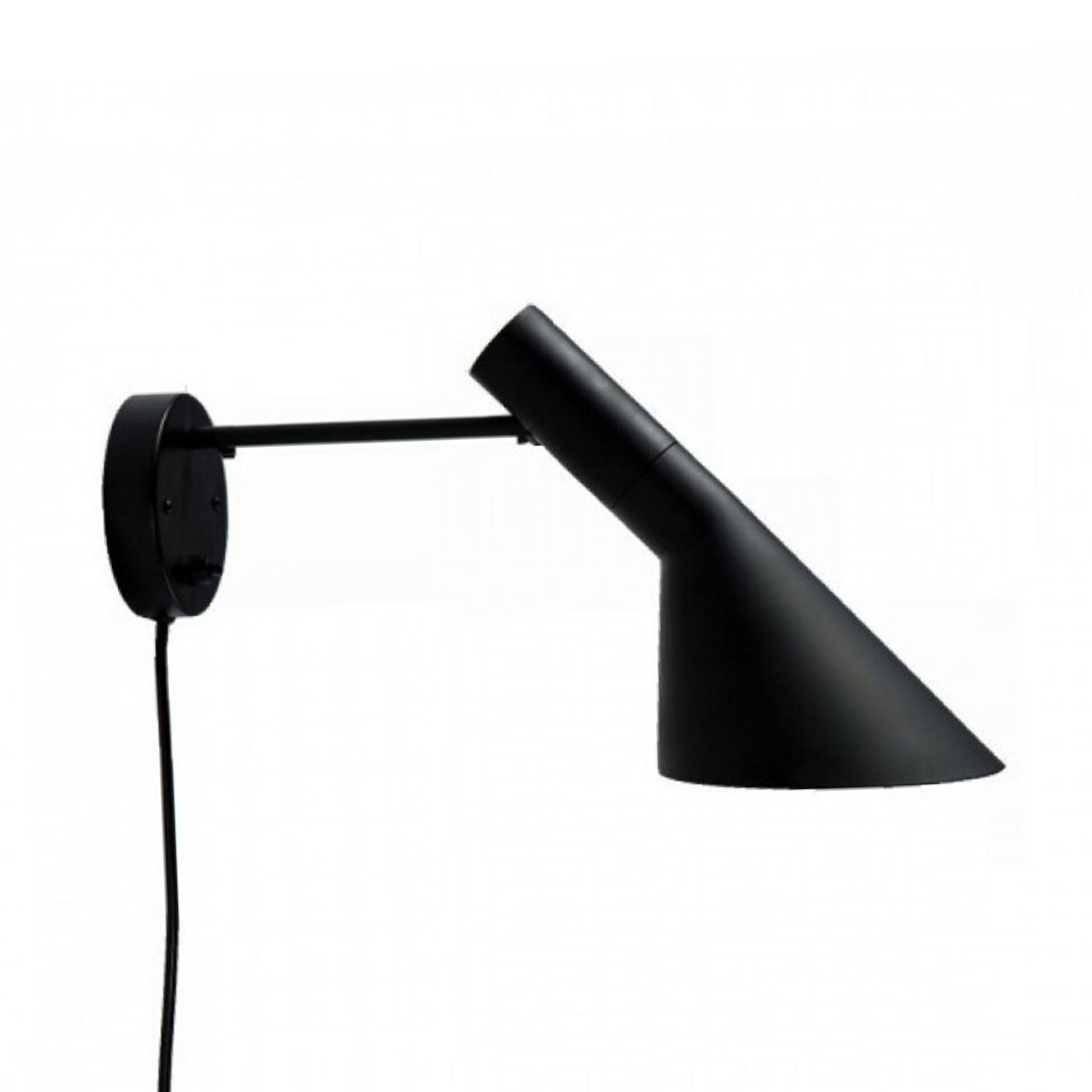 Asymmetric Black Wall Light with Plug