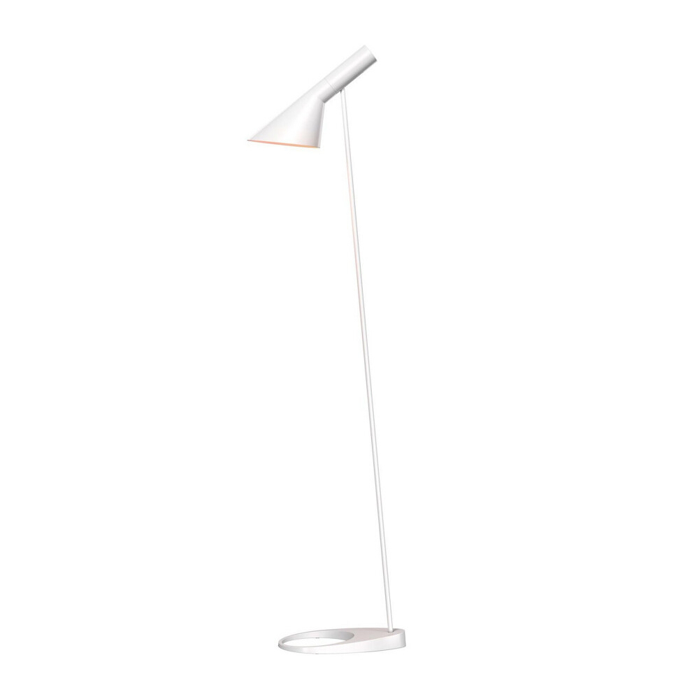 Leaning Asymmetric White Floor Lamp