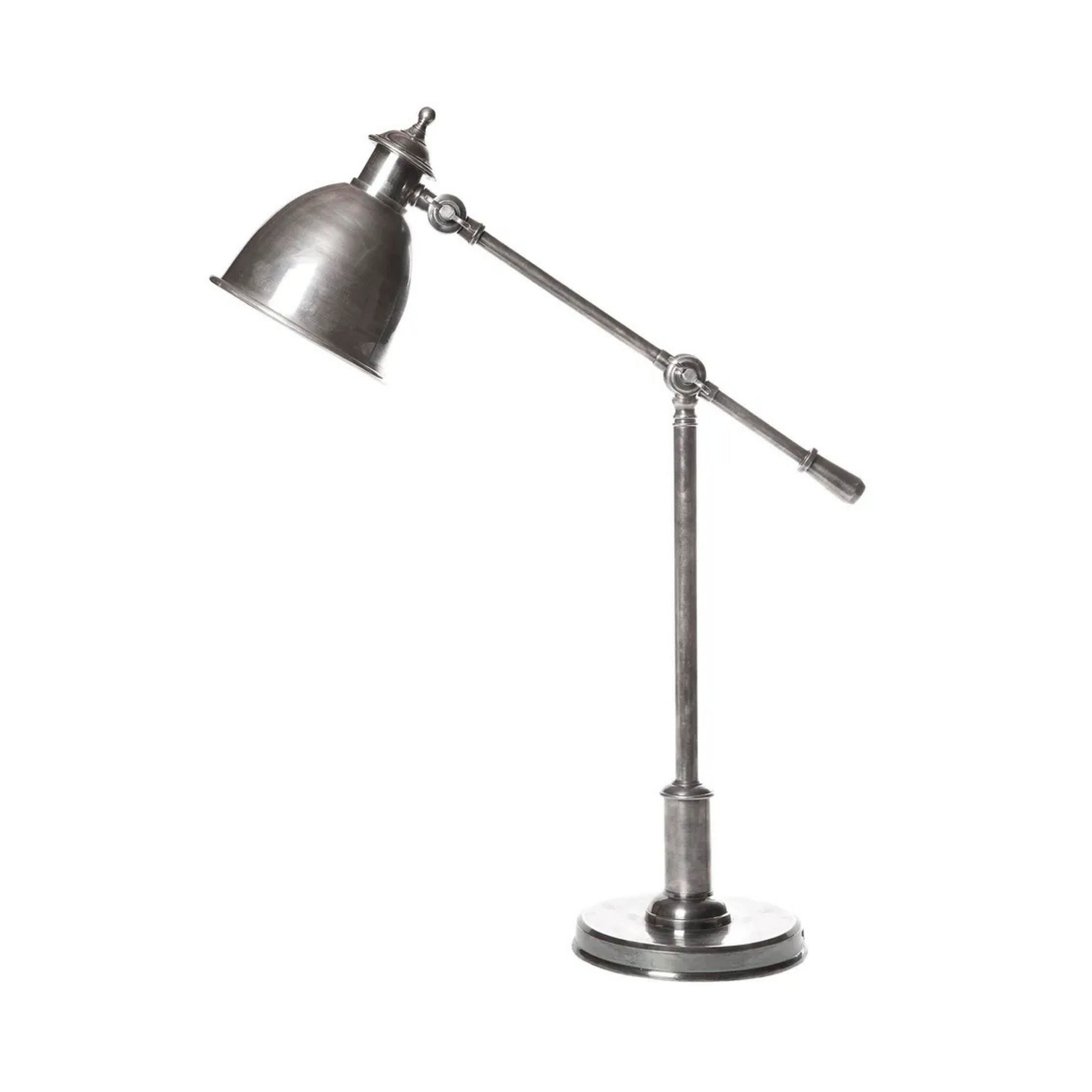 Vermont Antique Silver Bell Adjustable Desk Lamp