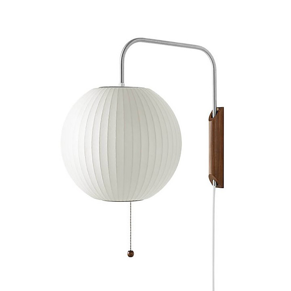 Round Ball Cocoon Mid-Century Modern Wall Lamp