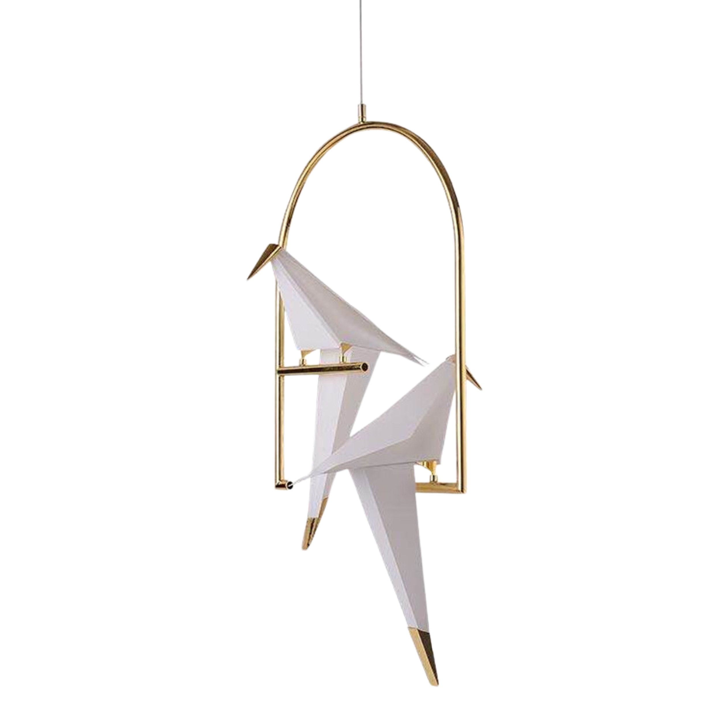 Two Birds White Gold Pendant Light