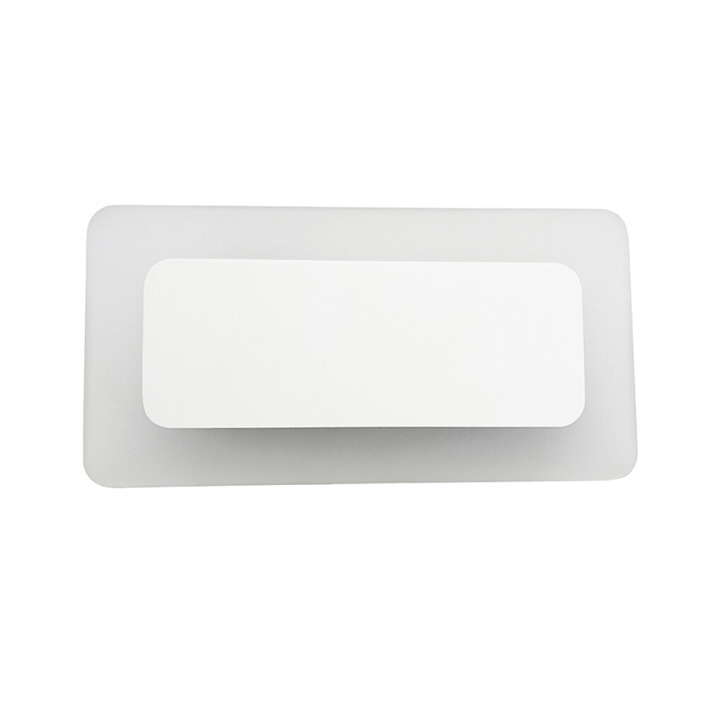 Emerald Rectangular White Wall Light - Warm White