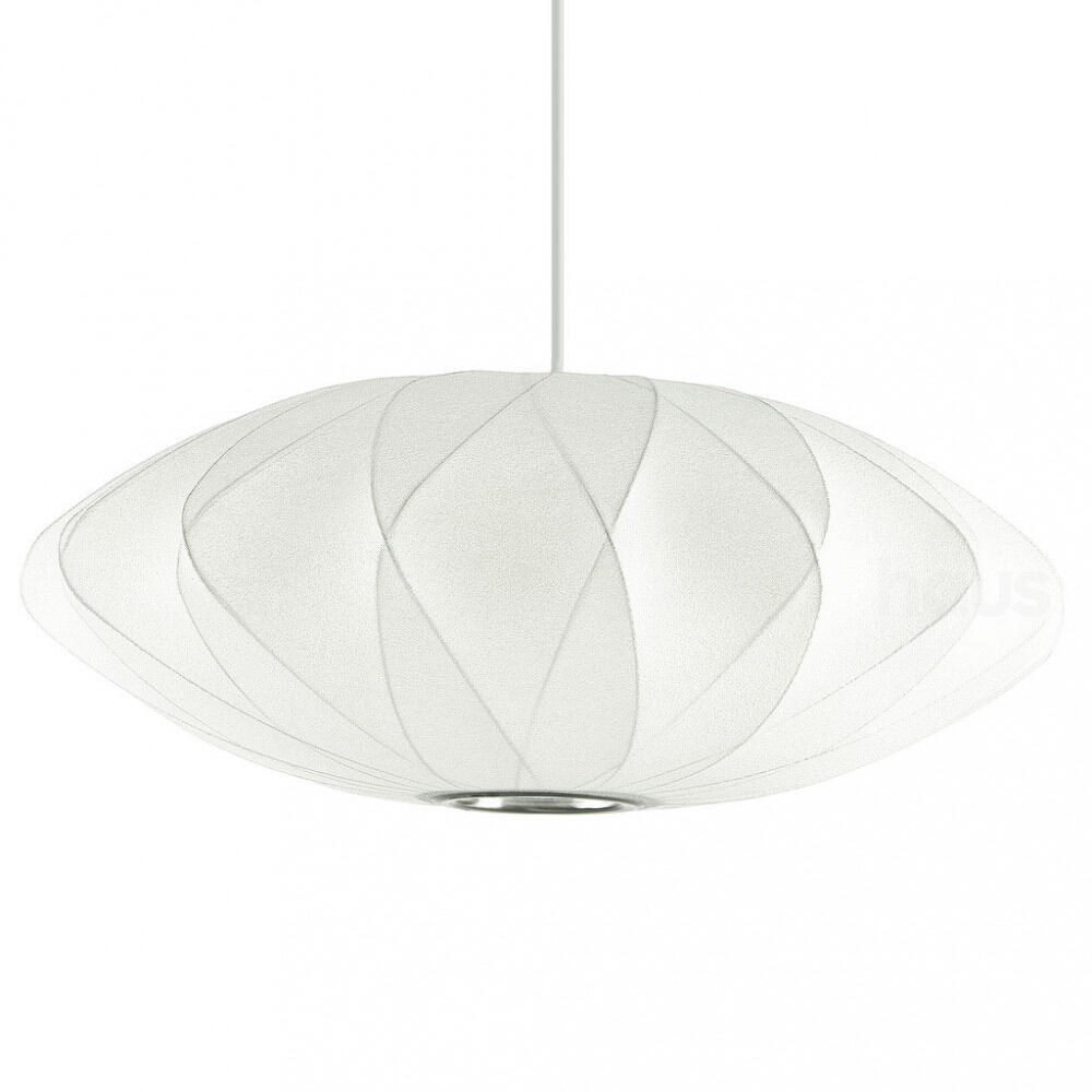 Criss Cross Disc Cocoon Mid-Century Modern Pendant Lamp
