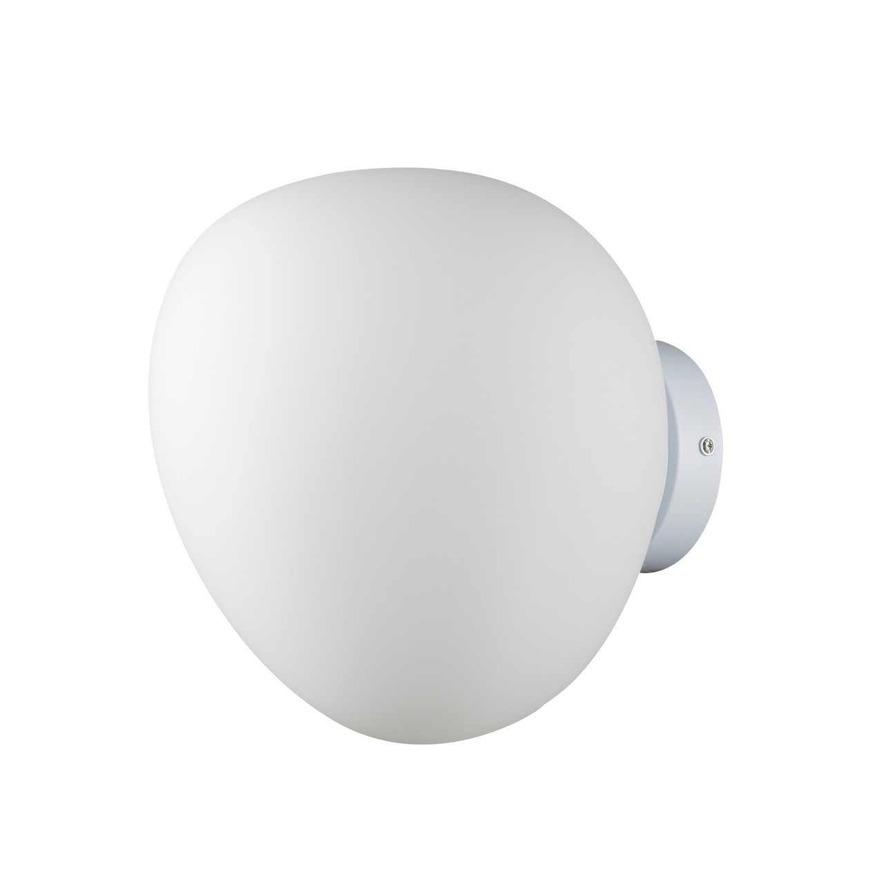 Milky White Hand-Blown Irregular Orb Glass Wall Lamp