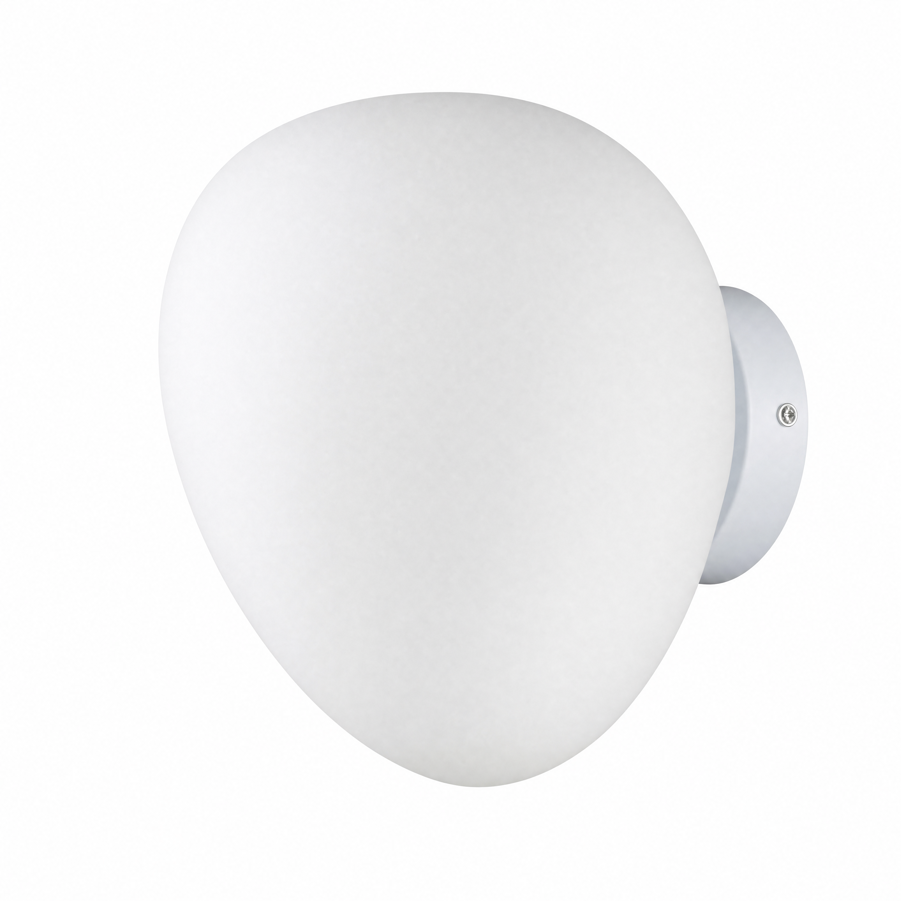 Milky White Hand-Blown Irregular Orb Glass Wall Lamp