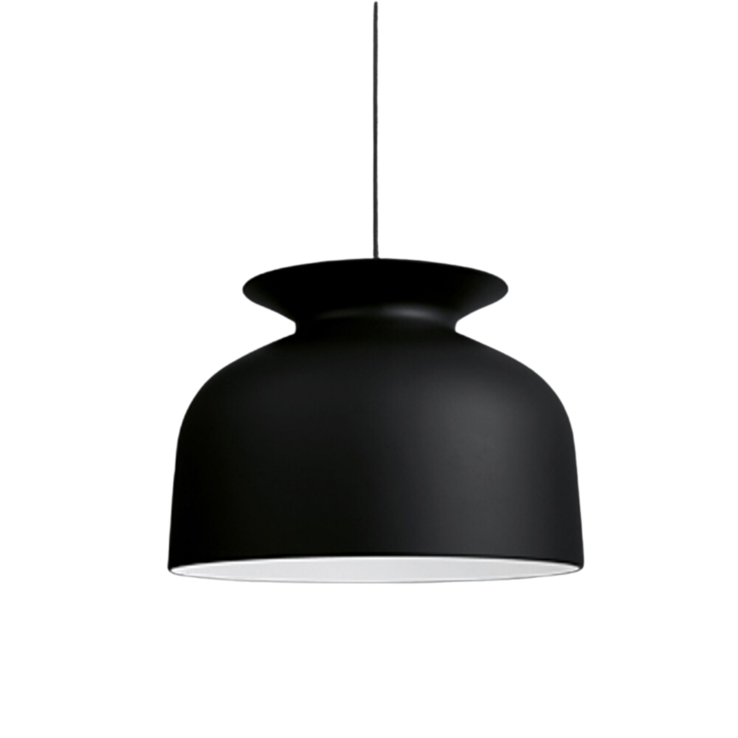 Wide Metal Bell Pop Art Minimalist Pendant Light - Black