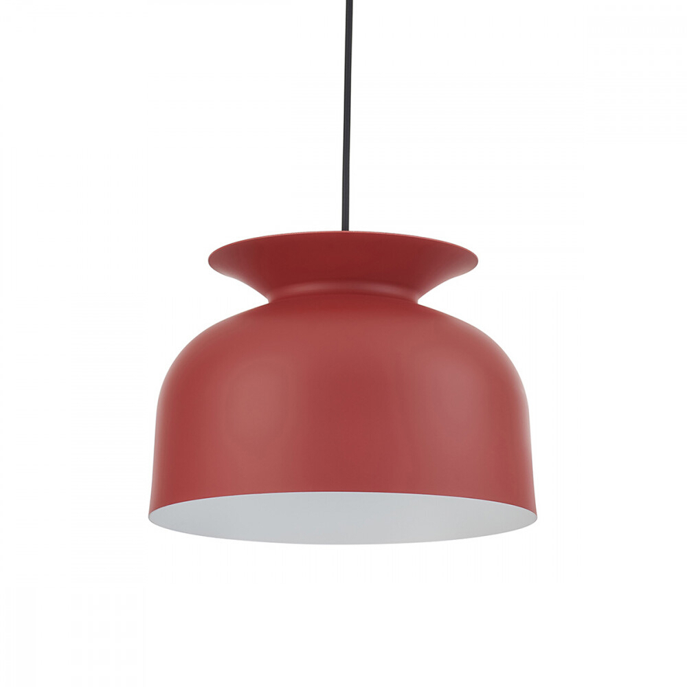 Wide Metal Bell Pop Art Minimalist Pendant Light - Red