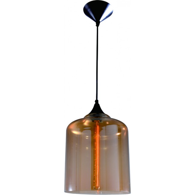 Hand-Blown Smoke Glass Modern Pendant Light