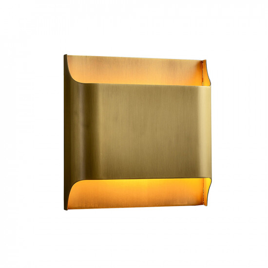 Square Up and Down Bronze Modern Wall Light