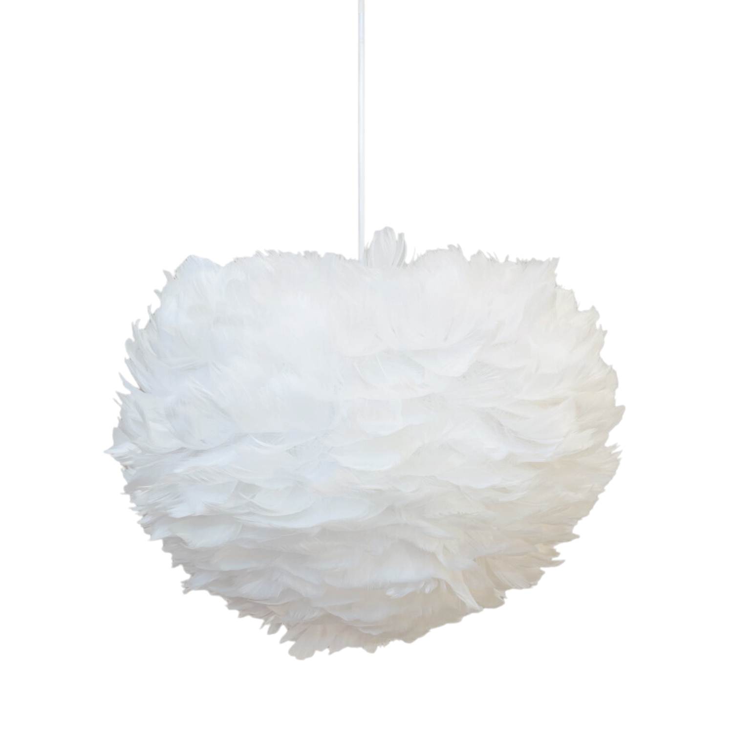 Zabella White Feather Pendant Light