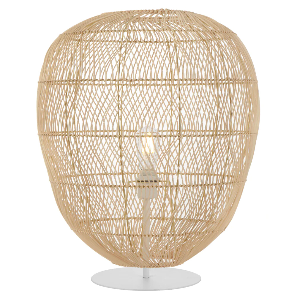 Renalyn Natural Rattan Egg Table Lamp