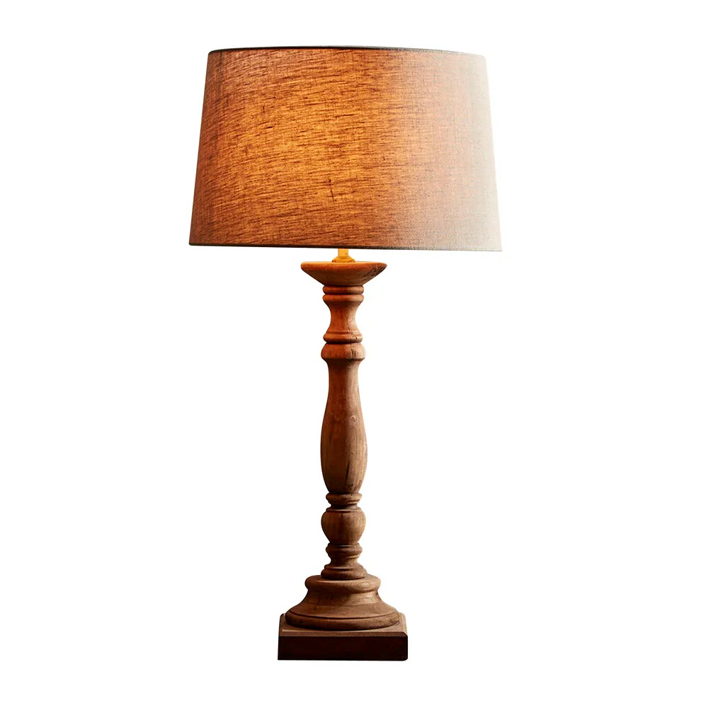 Caramel Dark Natural Timber Table Lamp
