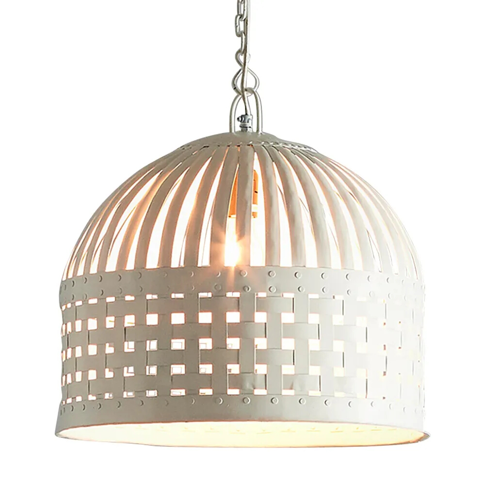 Eshan White Medium Dome Metal Pendant Light