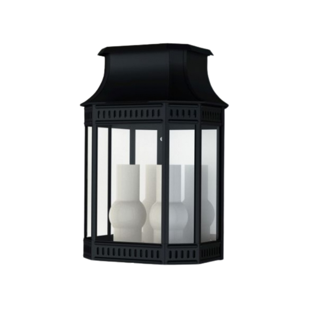 Louis Philippe 2 Black Wall Lantern