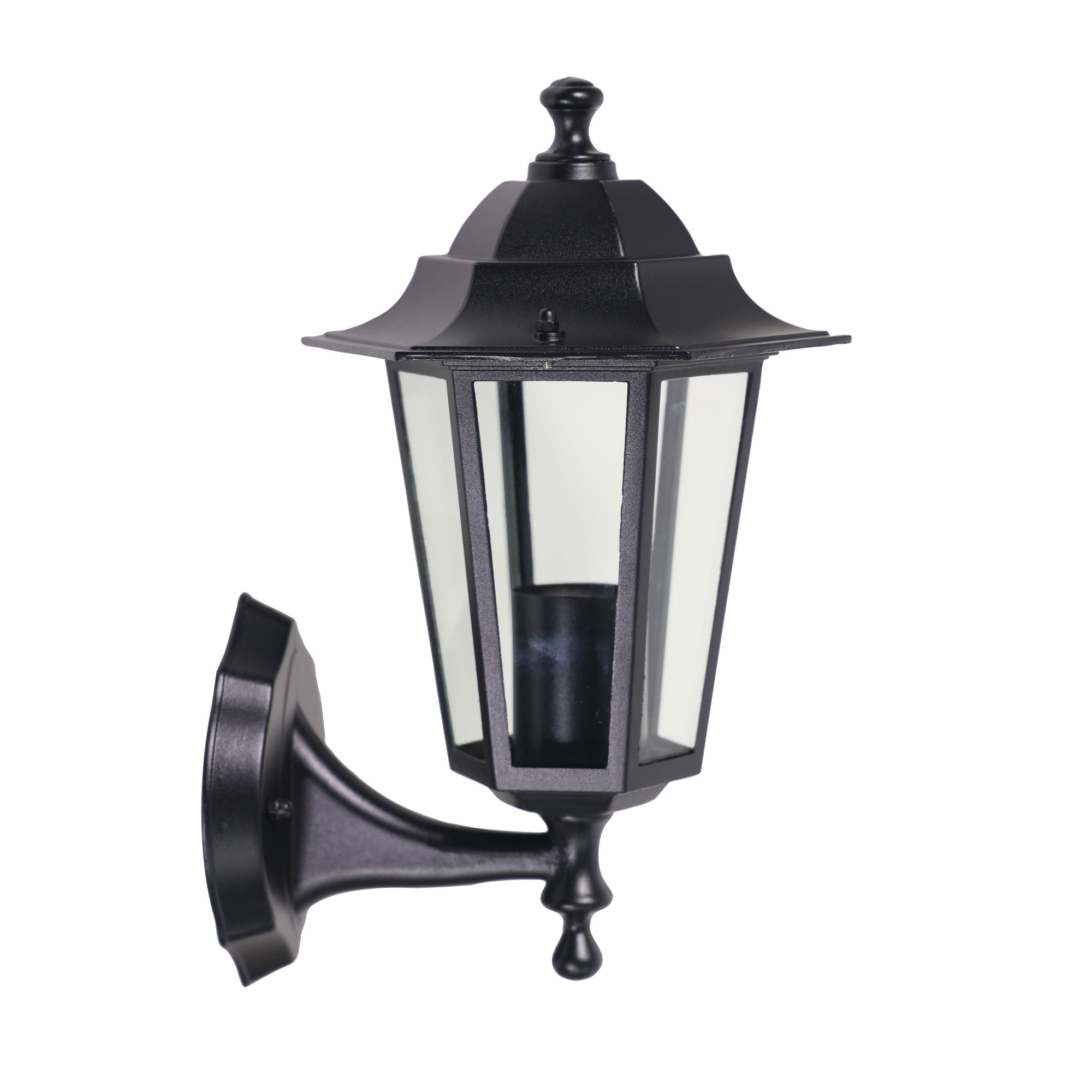 Alvin Black Traditional Lantern Wall Light