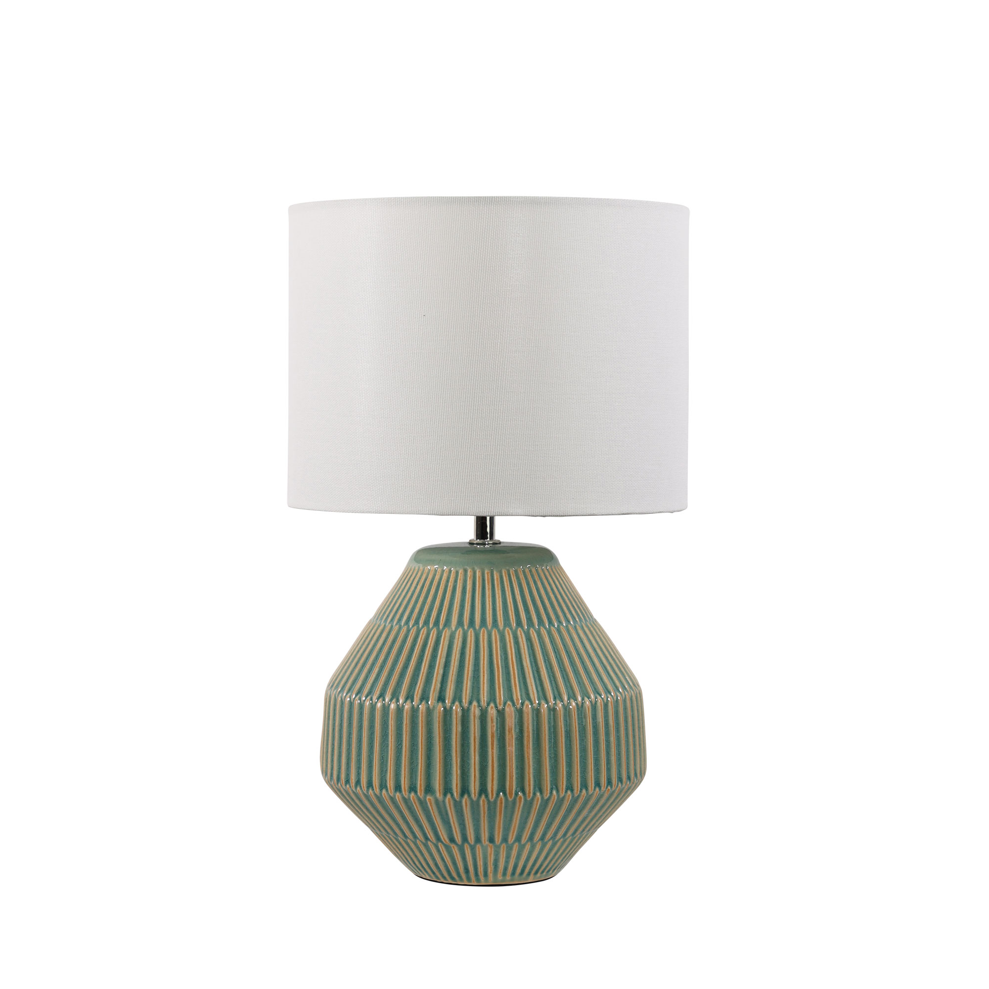 Mila Textured Green Bedside Table Lamp