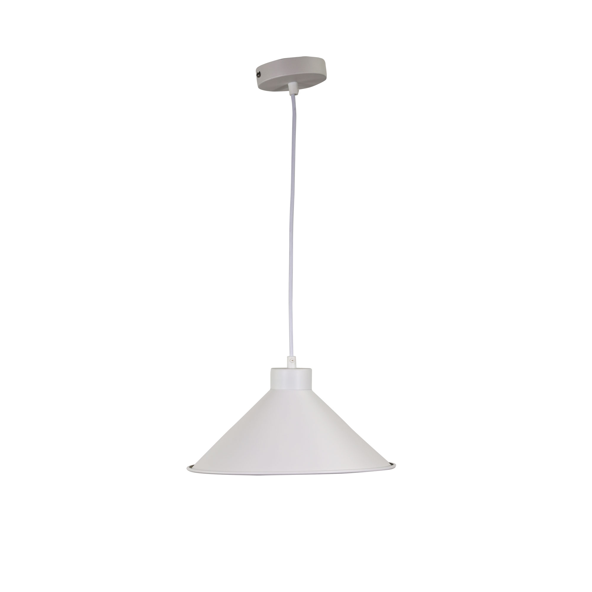 Vivienne White Cone Metal Pendant Light