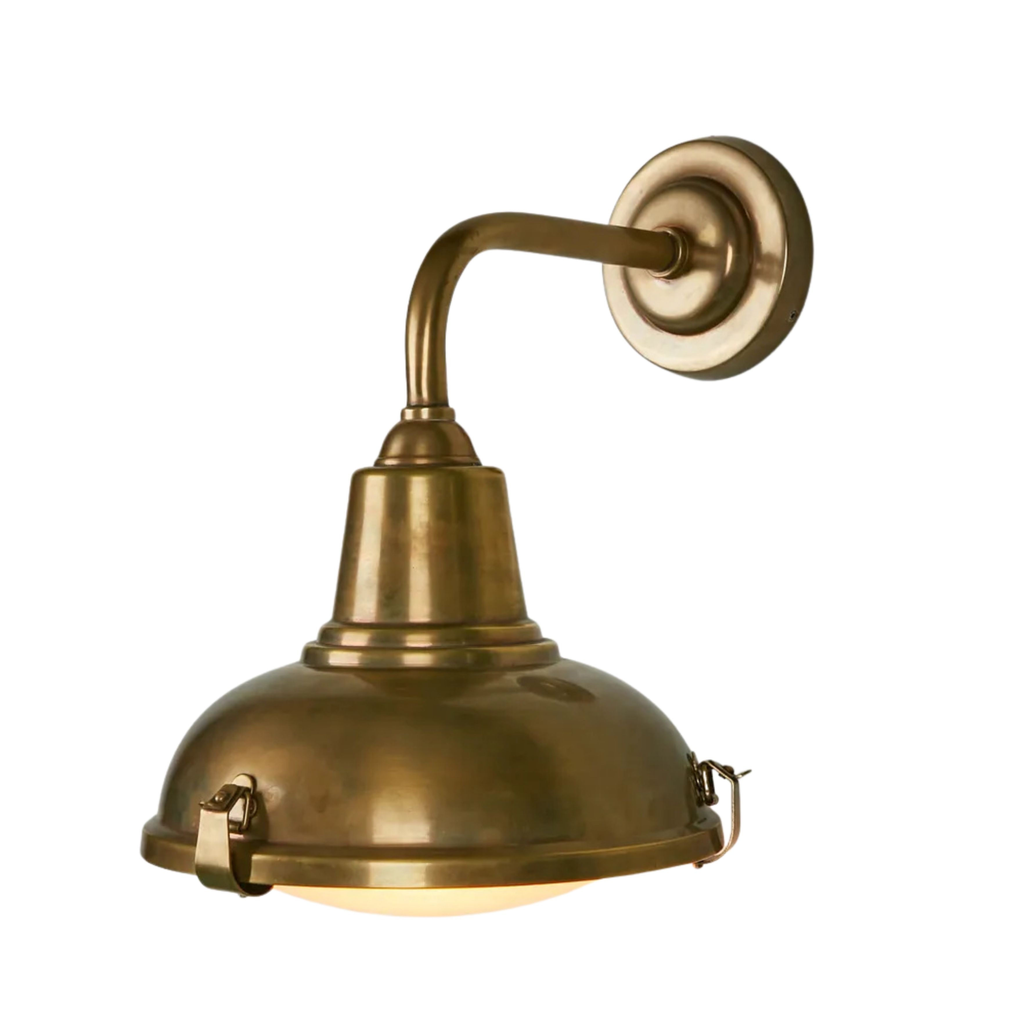 Conrad Antique Brass Outdoor Wall Lamp