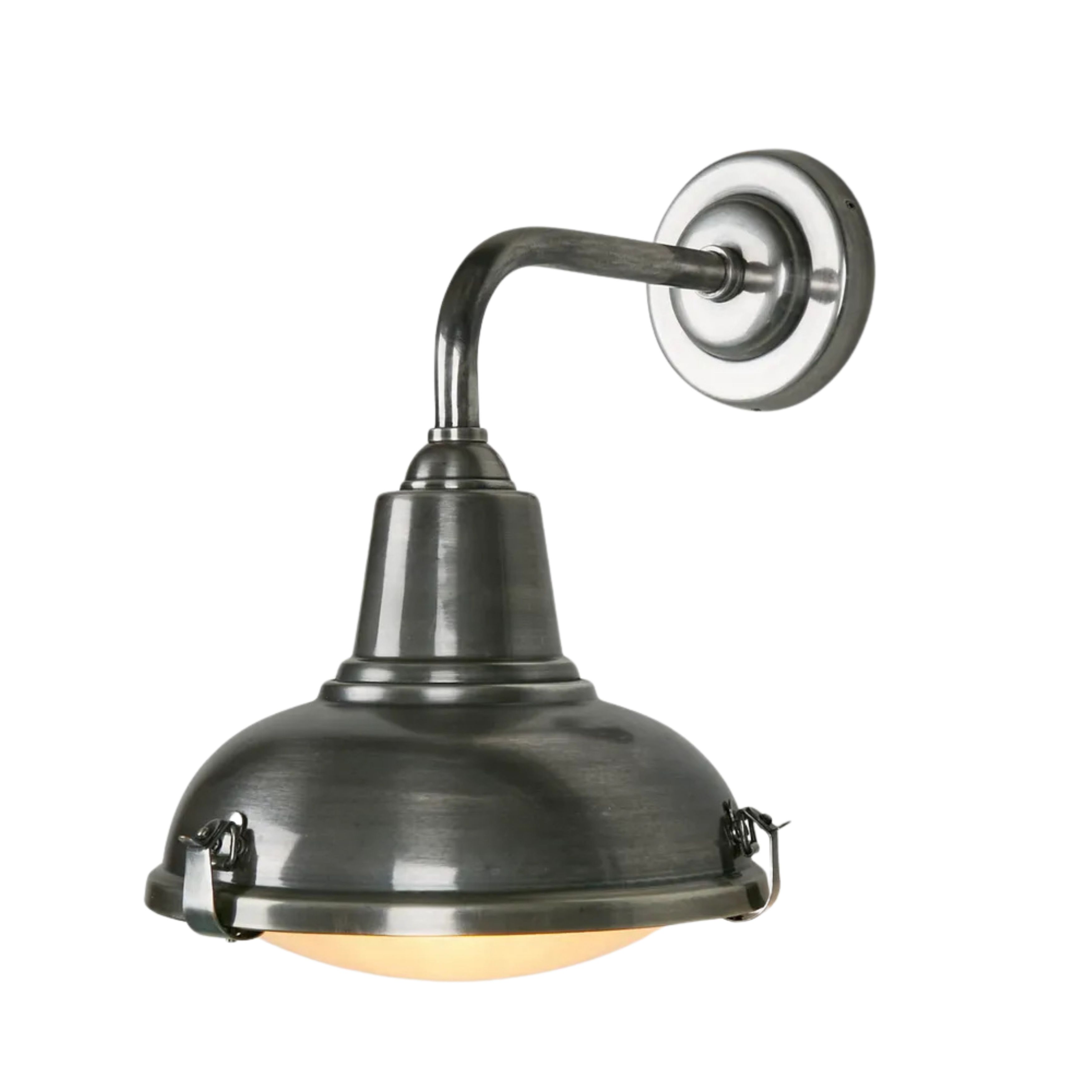 Conrad Antique Silver Outdoor Wall Lamp