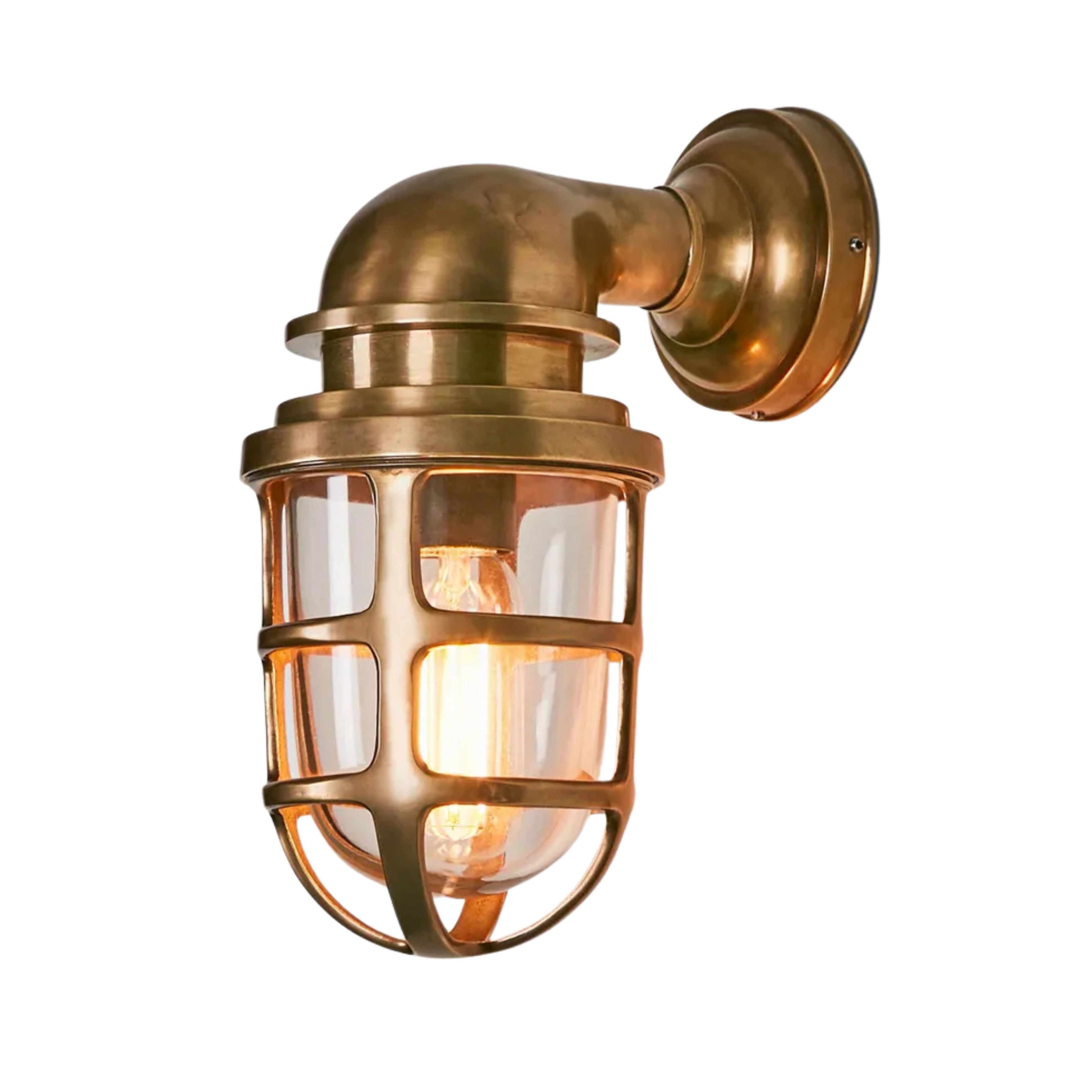 Porto Antique Brass Wall Lantern