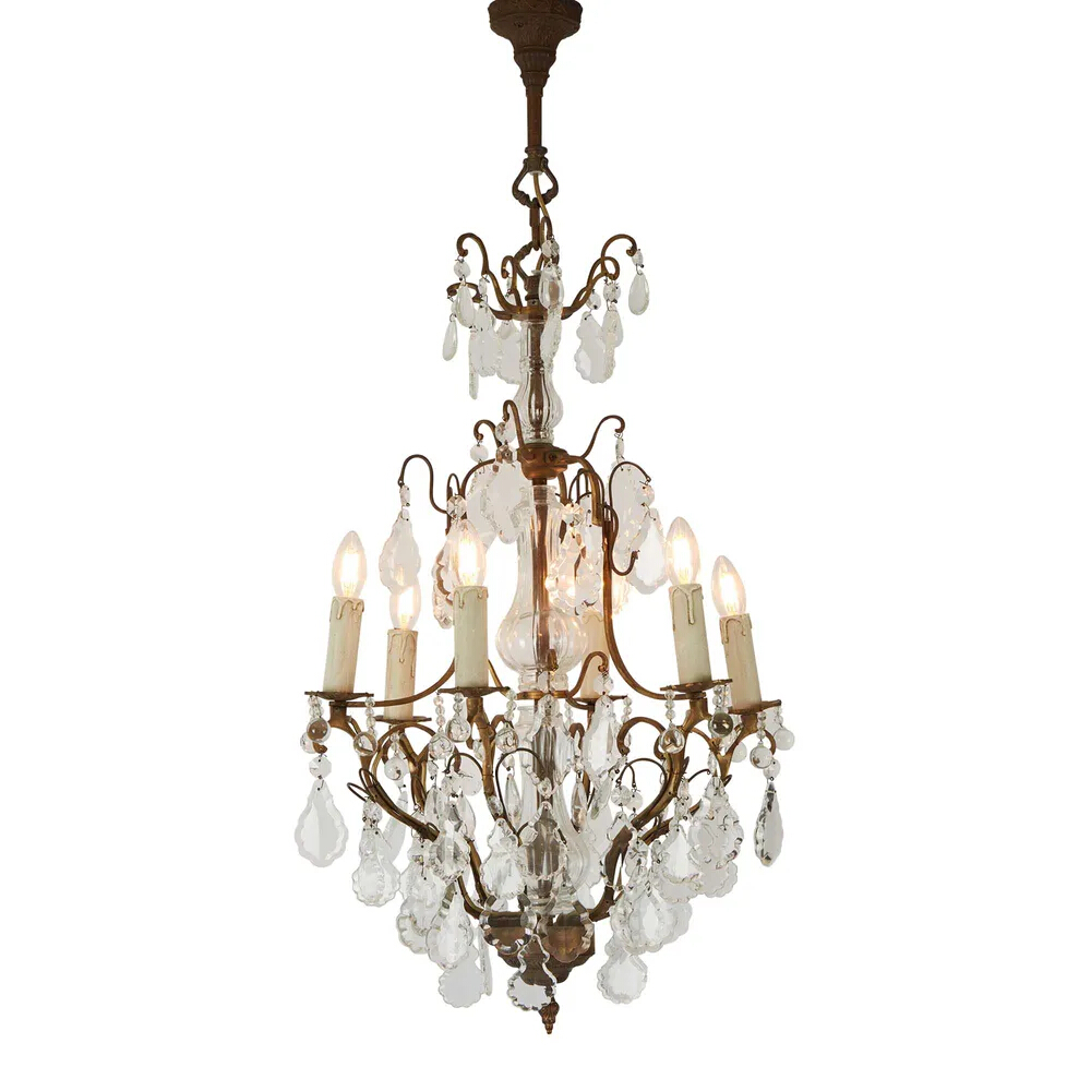 Roosevelt Brass and Glass Classic Chandelier