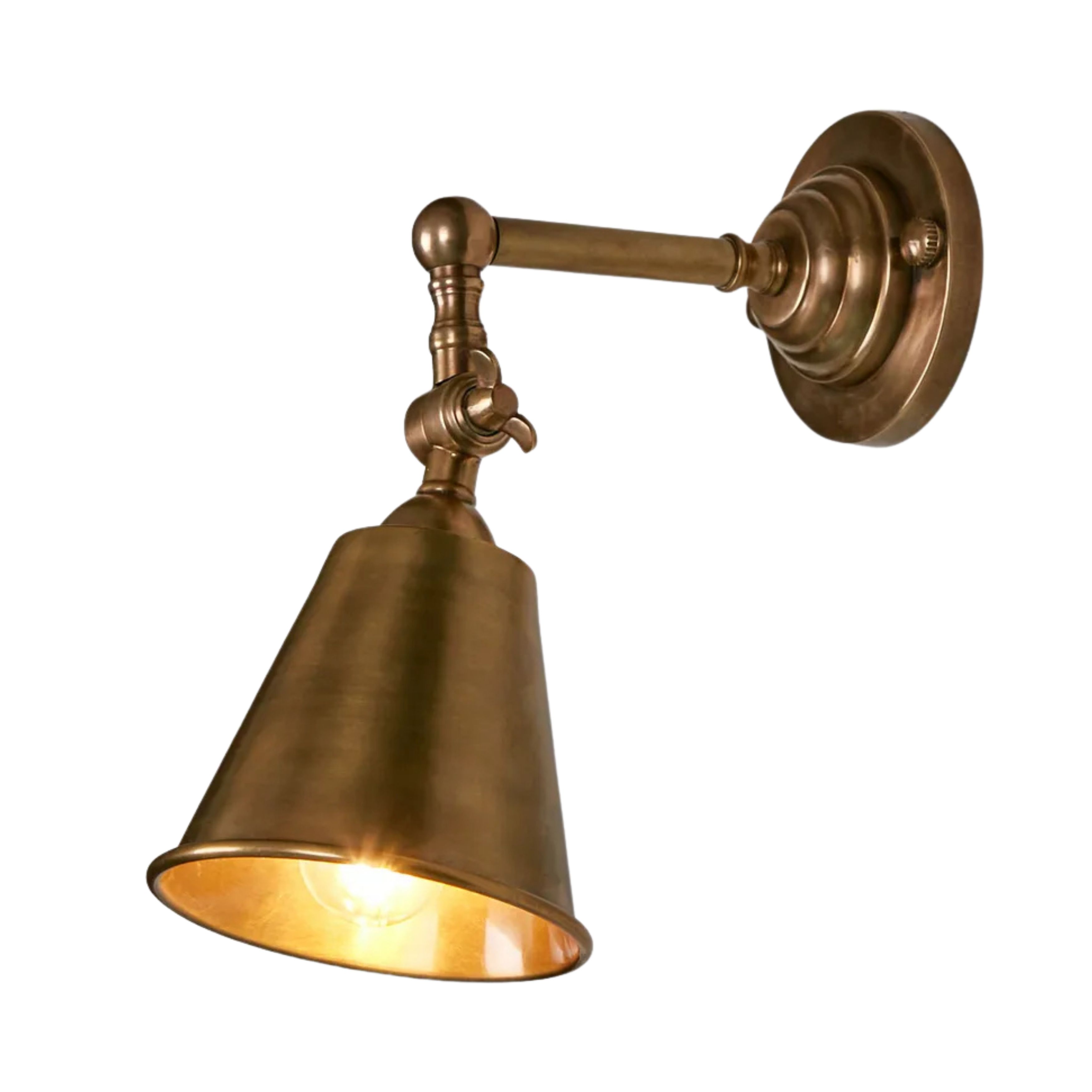 Ulysses Antique Brass Metal Wall Lamp