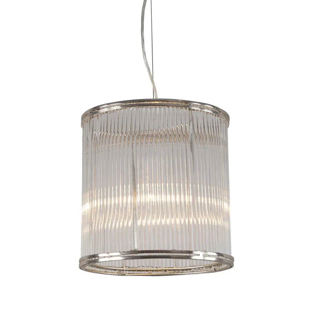 Dawson Nickel Glass Cylindrical Pendant