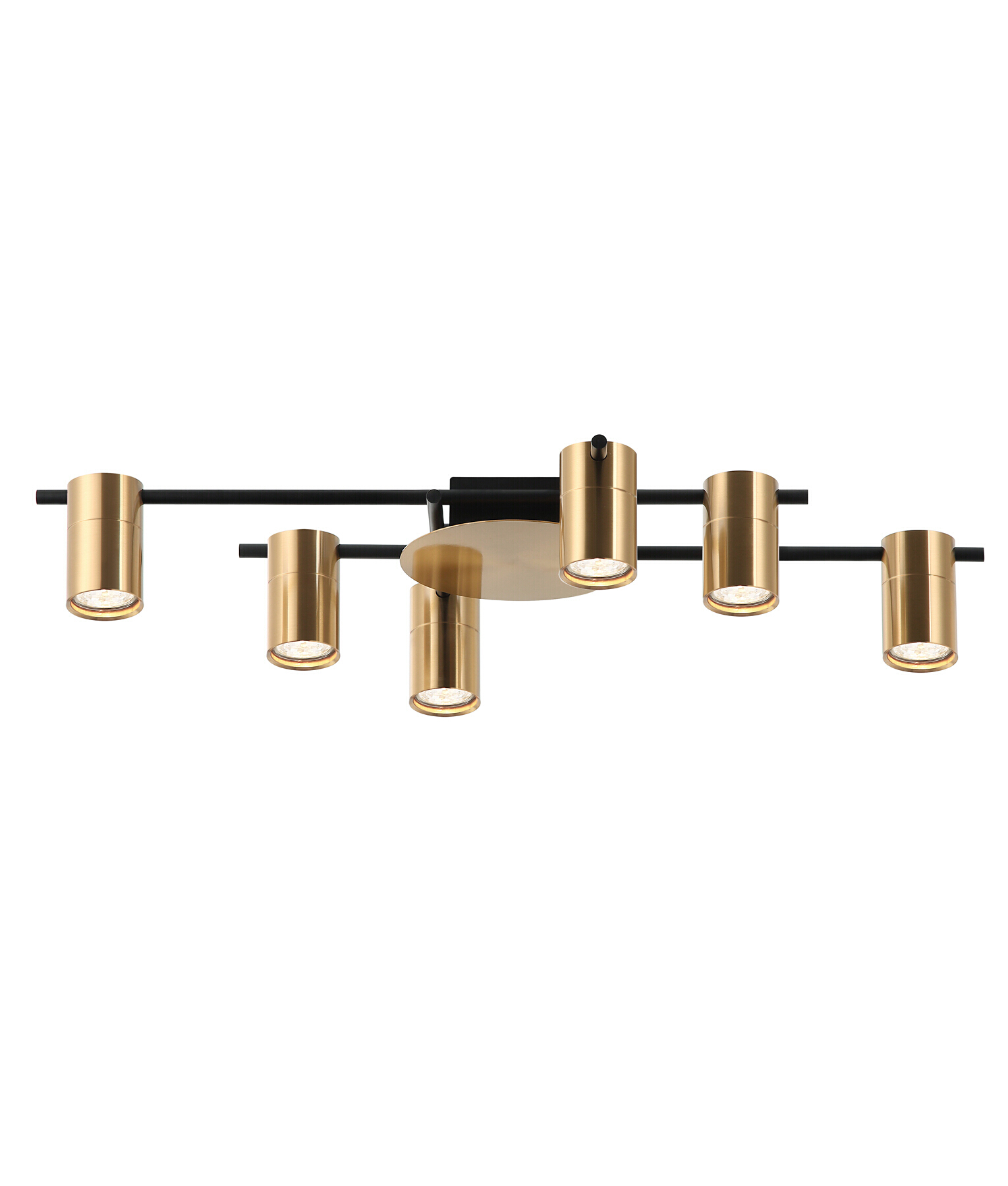 Stacy Adjustable 6 Light Antique Brass Ceiling Light